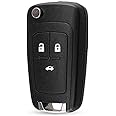 Flip Key Shell for Chevrollet Cruzze Replacement Key Fob Case, Durable and Easy to Use, Compatible with Chevrolet Cruze 2010-2016 Models.