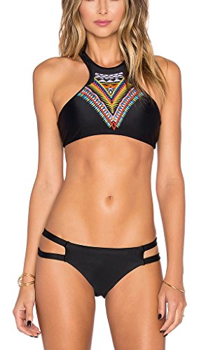 Damen Bikinis Bikini Bademode Badeanzüge Push up Trägerlos Figurformend Kleine Brüste Zum Binden Ethno Deutschland Bohemia Sports - 3