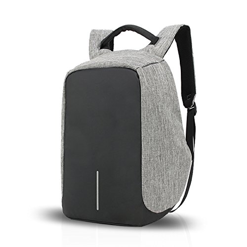 FANDARE 2018 Anti Diebstahl Rucksack 14 Zoll Laptoprucks  cke Fahrradrucks  cke Schulrucksack Daypack Arbeit Reisen Studenten USB Port Polyester Grau
