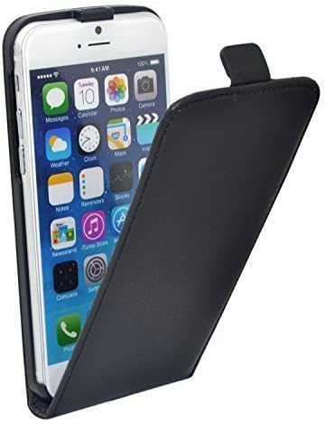 TecHERE ProFlip - Genuine Leather Flip Case for Apple iPhone 6 (4.7 inch) - High quality and stylish cover - Ultra thin - 100% Money Back Guarantee - Black