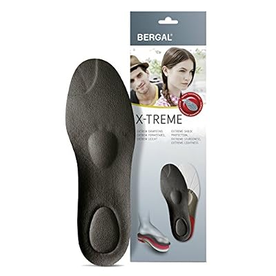 Bergal BNS Einlegesohlen , Semelles confort - Noir - Schwarz (Weiches, hautfreundliches Velours aus Mikrofaser), 44