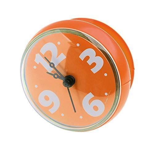 FINER SHOP Reloj de pared impermeable para ducha y baño con ventosa
