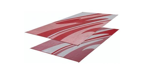 Gcg Rv Patio Mat Motorhome Awning Mat Trailer Outdoor Rug Burgundy Wave 8x16 Amazon Co Uk Car Motorbike
