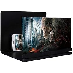 FOONEE Loupe d'écran 3D HD pour téléphone Portable avec Support Pliable en Plastique Dur 30,5 cm pour Tous Les Smartphones, iPhone, Samsung, Sony, Moto, LG