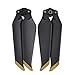 Produktbild wortek DJI Mavic 2 Pro/DJI Mavic 2 Zoom Ersatzpropeller 2 Stück (1 Paar) für Drohne Quadrocopter Air Drone Faltbarer Propeller Quick Release Schwarz mit goldenen Streifen