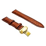 BONSTRAP Damen Leder Uhrenarmband 15mm Braun