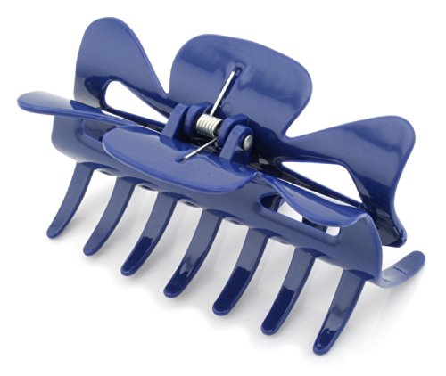 Dark Blue 9cm Wide Acrylic Hair Claw Jaw Clip Hair Accessories by Zest