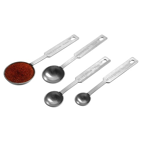 Japace® 4er Set Klein Messlöffel 1.25ml 2.5ml 5ml 15ml Küchenhelfer aus Edelstahl für Kochen und Backen - 2
