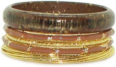BANGLE SET (Over 20 Pieces): Womens Stackable Plastic &amp; Metal Bangle / Bracelet Set