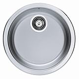 Einzelrundbecken aus Edelstahl satiniert für Unterschränke ab 45 cm. Ausschnittmaß: Ø 432 mm. Die Spüle zeichnet sich durch eine besonders hohe Materialstärke aus. Inkl. Ablaufgarnitur.