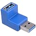 Produktbild SODIAL(R) USB 3.0 A Stecker auf Buchse 90-Grad Winkel Konverter Adapter Stecker Blau
