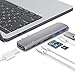 Produktbild USB C HUB,Hotott für MacBook Pro USB Typ C Adapter mit 40Gbps Thunderbolt 3, HDMI 4K, SD/MicroSD Kartenleser/Power Delivery/USB 3.0/USB C Anschluss, für MacBook Pro 2018&2017&2016,MacBook Air 2018