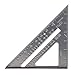 Produktbild SM SunniMix 7'' Dreieckslineal Metall Gradmesser Geodreieck Winkelmesser Lineal