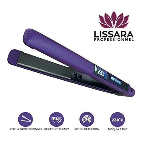 Fer à Lisser Professionnel Lissara - Titanium - Détecteur de vitesse - 230°C - Spécial lissage brésilien (Classic Evolv)