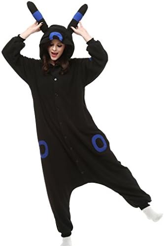 Albrose Cartoon Jumpsuits Pajamas Clothing kigurumi Cosplay Costumes Blue Umbreon L