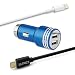 Produktbild ULTRICS® USB Ladegerät, Dual Kfz Auto Quick Car Charger Port Fur iPhone 7 6S 6 Plus 5SE 5S 5 5C 4S iPad Android LG Samsung Galaxy S7 S6 Edge Plus Note Tablet HTC, Mit Kostenlosen Aufladekabel