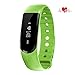 Produktbild three-t Touch Screen Herzfrequenz Monitor Sport Bluetooth Smart Sleep Activity Tracker Intelligente Armband Gesundheit und Fitness Tracker Wasserdicht IP67 Uhr für Android Smartphone iOS iPhone, grün