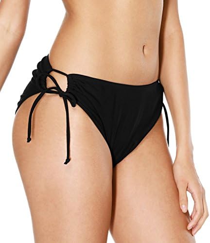 Women Medium Waisted Swim Briefs Solid Bikini Bottoms Swimwear Bottom
