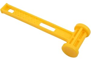 IKAAR Camping Mallet Hammer Tent Peg Puller Extractor Plastic Mallet Hammer Yellow 10.43 oz