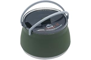 AZURAOKEY Bouilloire de camping portable pliable en silicone 1 litre - Mini casserole à thé pliable pour l'extérieur, la pêche, la randonnée, les voyages en voiture
