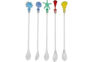 UENXRXE UEN 10 Pezzi Agitatori per Cocktail,Bastoncini Caffe,Paletta per Gelato,Kit Cocktail,23 CM,Cocktail Stick Bastoncini di Plastica,per la Festa di Matrimonio di Compleanno al Bar(Colori Casuali)