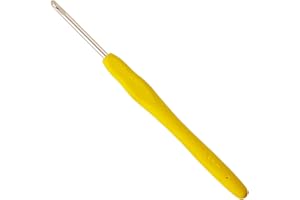 RUOJLING 1Pcs Crochet Tricot,Tricot et Crochet,Aiguilles à Crochet,Crochets Multicolores en Aluminium,Crochet en Aluminium Tricot,Avec Poignées Ergonomiques en Caoutchouc à Prise Souple,3.5mm