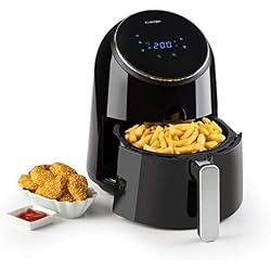 Klarstein AirVital friteuse à air chaud - Pas d'odeur de graisse, Jusqu'à 80% de calories en moins, Panier à friture, Revêtement anti adhésif, Cuve de 3,5L, De 80 à 200 °C en 3 minutes, Noir