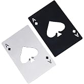 Valkyrie Poker Kart Ma&ccedil;ı As'ı Paslanmaz &Ccedil;elik Şişe A&ccedil;acağı Siyah
