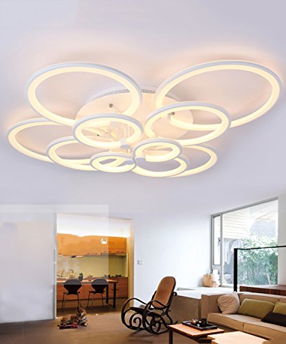 Preisvergleich Produktbild PENGFEI Deckenleuchten Acryl Deckenleuchten Creative Persönlichkeit Wohnzimmer Schlafzimmer LED Deckenleuchte mit Lichtquelle 4 Lichter, 6 Lichter, 8 Lichter und 10 Lichter Dimmbar Augen schützen ( Farbe : Stufenloses Dimmen , größe : 114*96*21cm )
