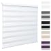 Produktbild HOMELUX Doppelrollo Duo-Fensterrollo Klemmträger Kettenzug Seitenzug 50 x 100 cm WEISS