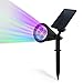Produktbild Solar Spotlight, LED Outdoor-Lanscape Light Wasserdichte Wandleuchten, 90 ° Winkel Verstellbar, Auto-On In Der Nacht/Auto-Off Für Baum, Terrasse, Deck, Hof, Garten, Einfahrt, Treppe, Pool Bereich (Bunt)