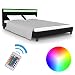 Produktbild Homelux LED Bett Polsterbett Doppelbett Kunstlederbett Bettgestell Bettrahmen 140 x 200 cm Schwarz