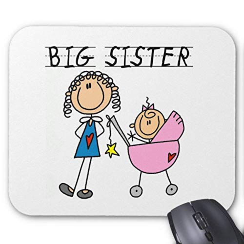 Preisvergleich Produktbild HYYCLS Big Sister with Little Sis Tshirts Mauspads