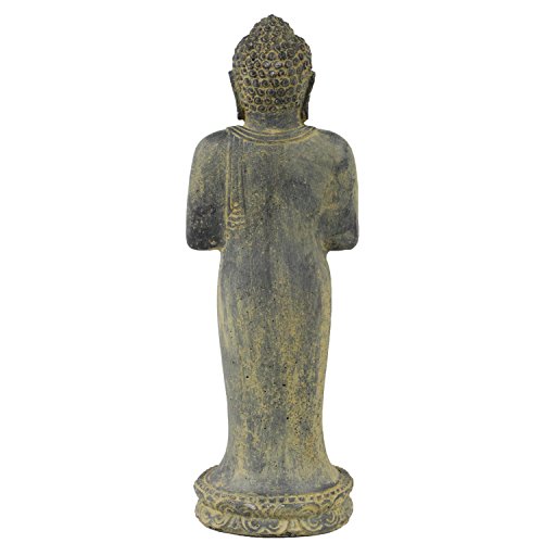Buddha Figur Skulptur Stein Gartenfigur Lavasand Bali Buddha Gott Deko 50 cm - 2