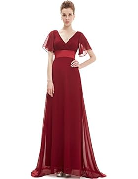 Ever Pretty Rueschen Rundhals Neckholder Blumenprint Casual Sommer Kleid 03447