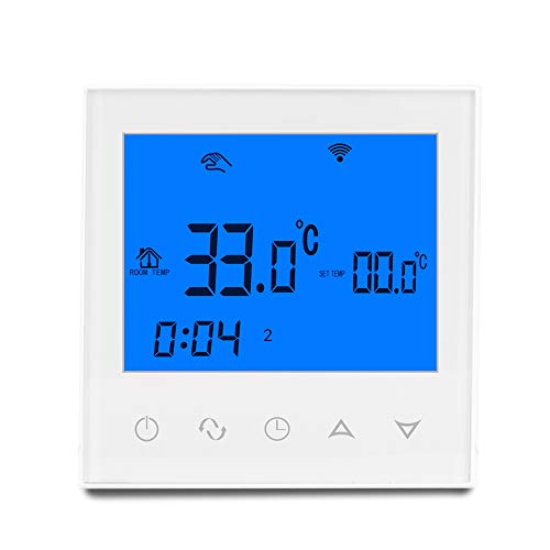 Preisvergleich Produktbild muxiao WiFi-Thermostat WiFi-Temperaturregler Programmierbar Digital WiFi-Thermostat-Temperaturregler Elektrische Fußbodenheizung Clever Innen
