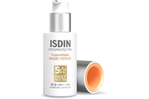ISDIN Fotoprotector Fusion Water MAGIC Repair SPF 50 (50 ml) | Protezione Solare Viso per Uso Quotidiano | Tripla azione antietà