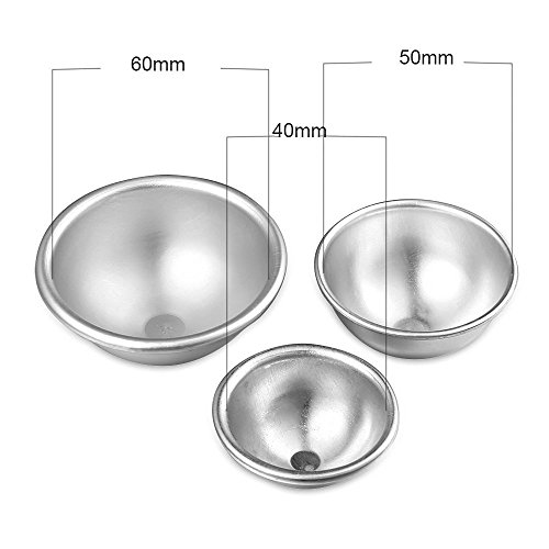 e2o Home DIY Aluminium Bath Bomb Form verschiedene Größe 3 Set - 4