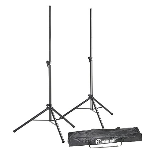 ah Stands SPS023SET - Juego de 2 soportes de pie para altavoces (incluye funda)