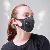 Kasfam Face mask, Anti PM2.5 activated carbon mask Filter face masks with 3.0 breathing valve for cycling MTB