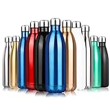 750ml Bouteille D'lle réutilisable eau Isotherme Bouteille Acier Inoxydable Bouteià double paroi Maintient les boissons froides pendant 24 heures, chaudes pendant 12 heures Pour Sport Camping