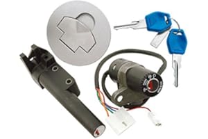 HOMRY Serrure d'allumage Couvercle de réservoir de rechange pour / compatible avec Aprilia RS 125 Jeu de serrures