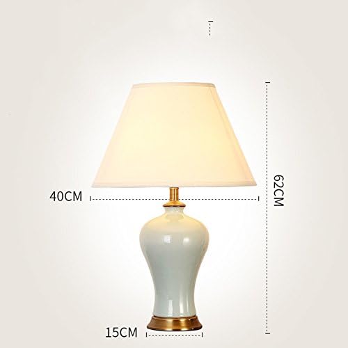 Ceramic table lamp Bedside lamps Unique lampshade Vintage Bedroom Living room-A Dimming switch