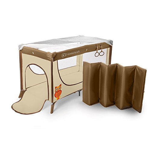 Kinderkraft Standard Travel Cot Crib Folding Bed (Beige, Joy)