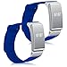 Produktbild kwmobile 2in1 Set: 2x Sport Ersatzarmband für Huawei Talkband B2 - Silikon Armband mit Verschluss ohne Tracker Blau -