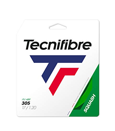 Tecnifibre Squash-305 Cordage de Squash Adulte, Vert, Jauge 1.20
