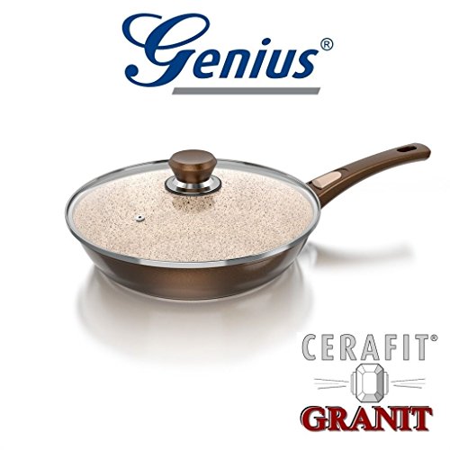 Auswahl von Genius Granit Serie Crepes-Pfanne, Bratpfanne, WOK-Pfanne, Grillpfanne, Bräter, Töpfe (Bratpfanne 28cm)