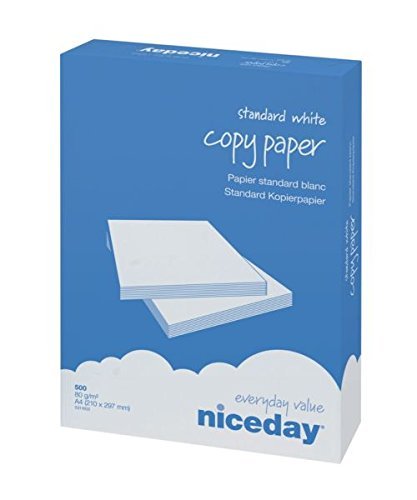 Preisvergleich Produktbild Niceday Kopierpapier, A4, 80 g / m², Weiß, 500 Blatt pro Ries
