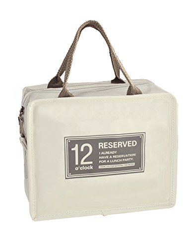 iSuperb Wasserdicht Kühltasche Mtagessen Tsche Isoliert Lunch Taschen Lunch Bag Cooler Bag für Arbeit und Schule 22x13x18.5cm (Weiß)
