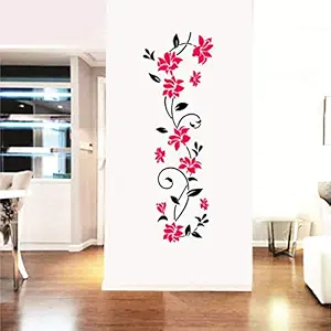Decal O Decal Pink Floral Vine Art Wall Stickers